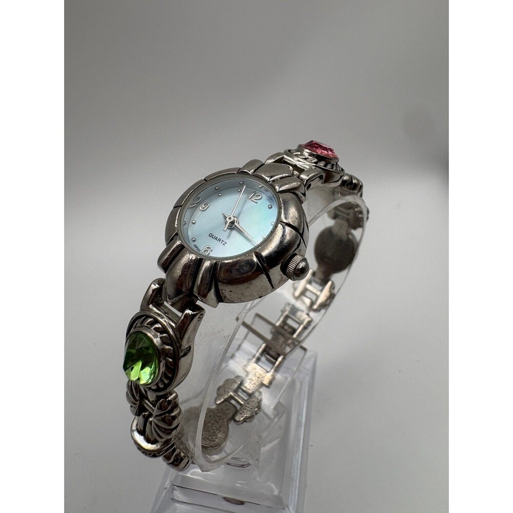 Multi Color Crystal Link Bracelet Watch Japan Movt F37636-1/U